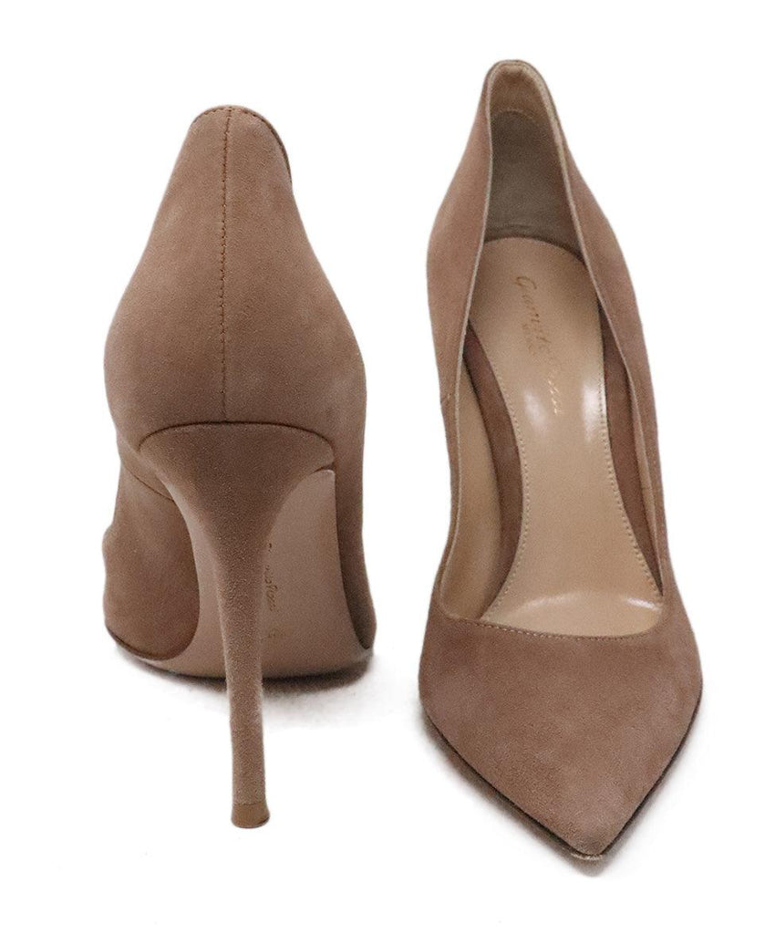 Gianvito Rossi Nude Suede Shoes sz 7 - Michael's Consignment NYC