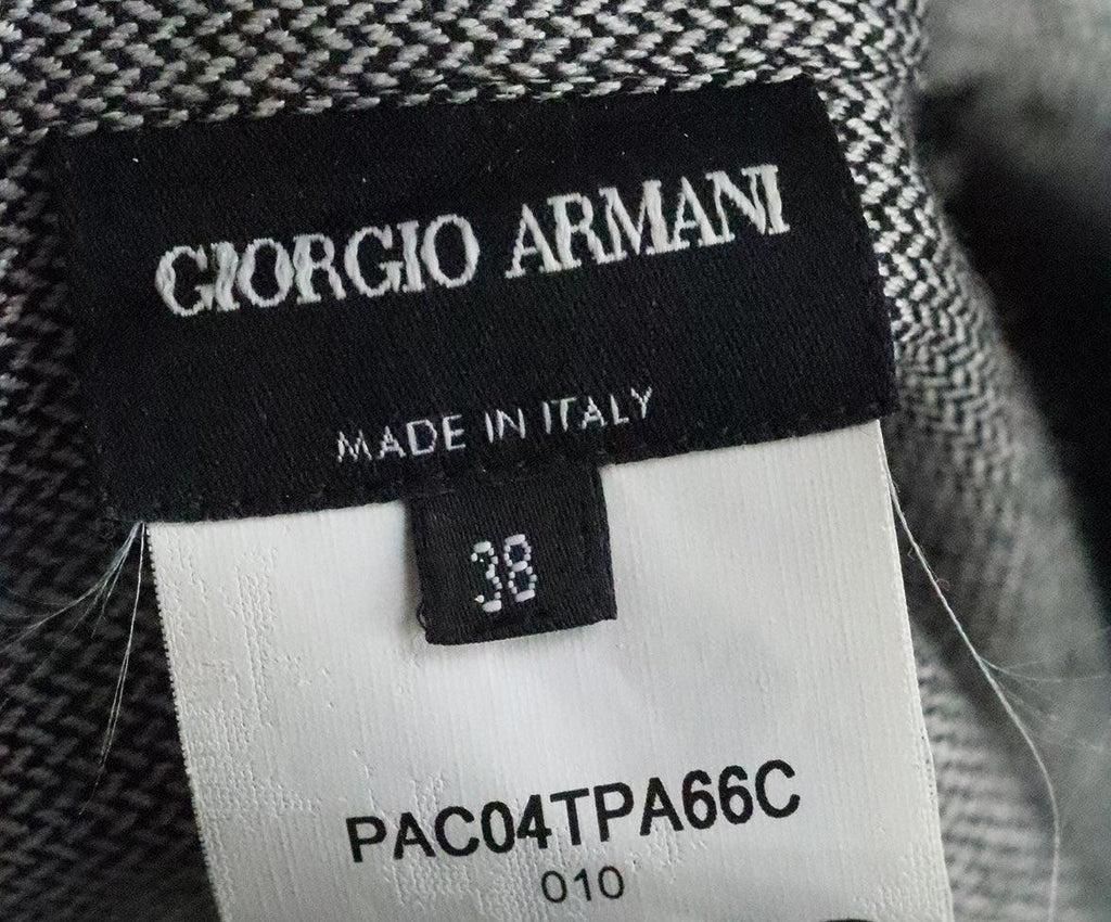 Giorgio Armani Black & White Wool Blouse sz 4 - Michael's Consignment NYC