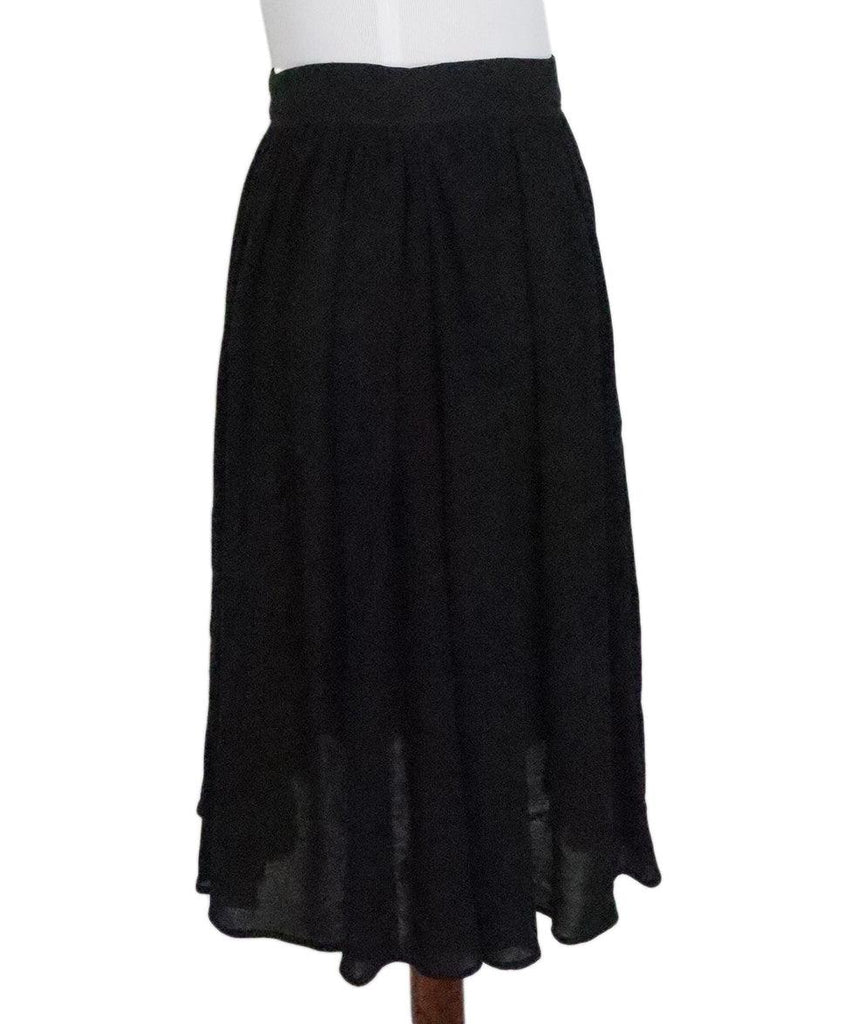 Giorgio Armani Black Silk Skirt sz 2 - Michael's Consignment NYC