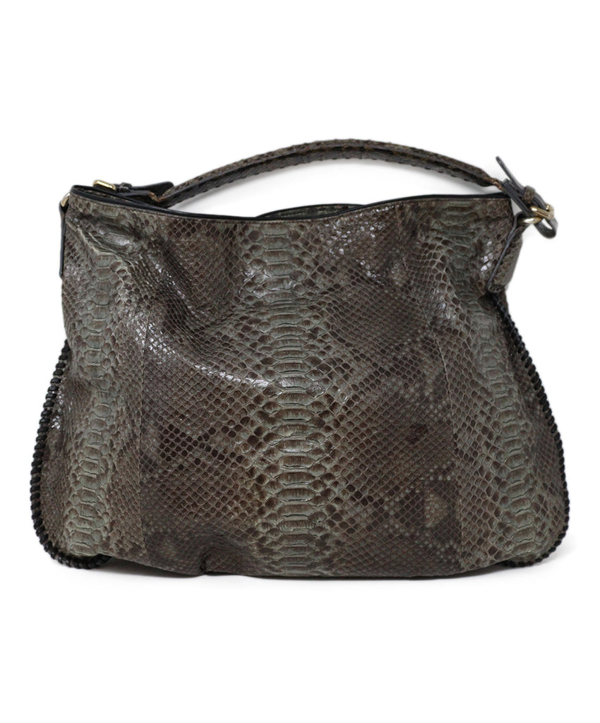 Giorgio Armani Brown & Grey Snakeskin Shoulder Bag 2