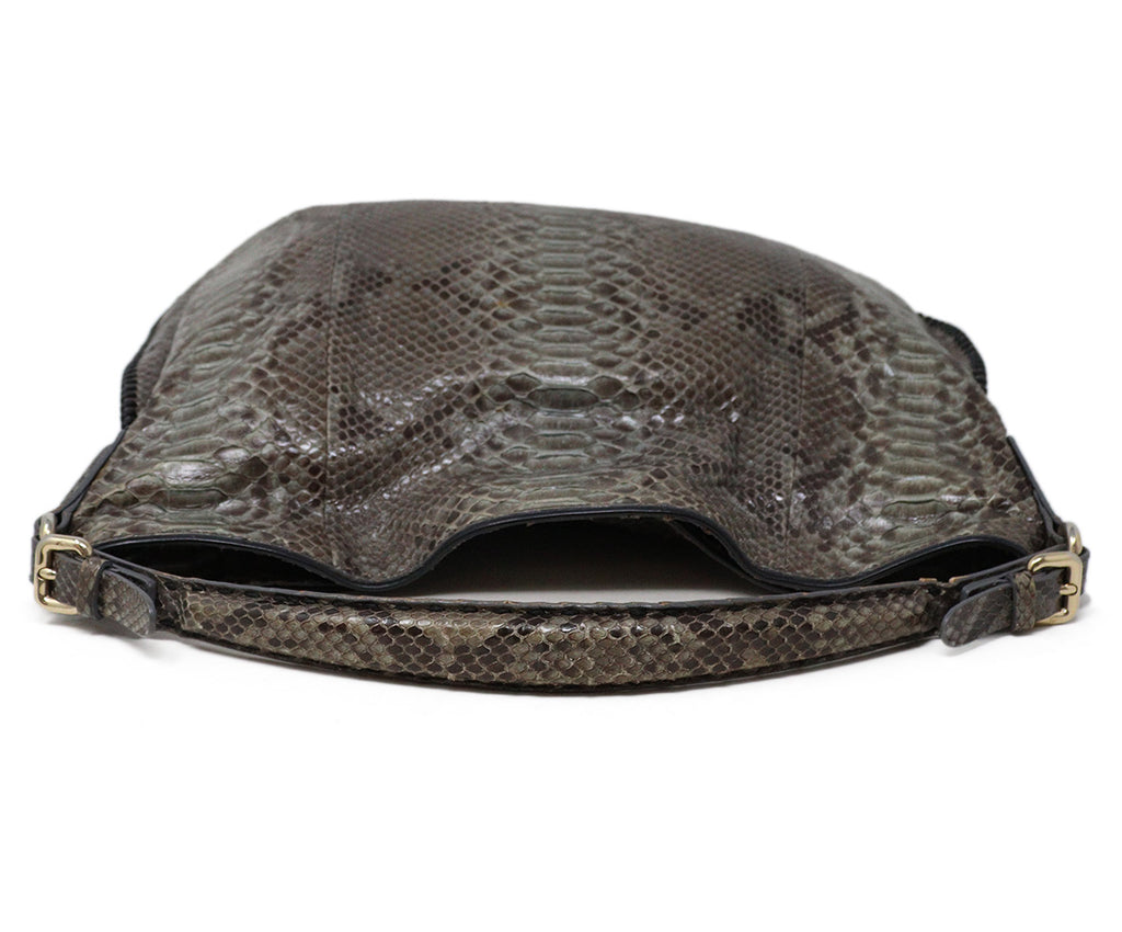 Giorgio Armani Brown & Grey Snakeskin Shoulder Bag 4