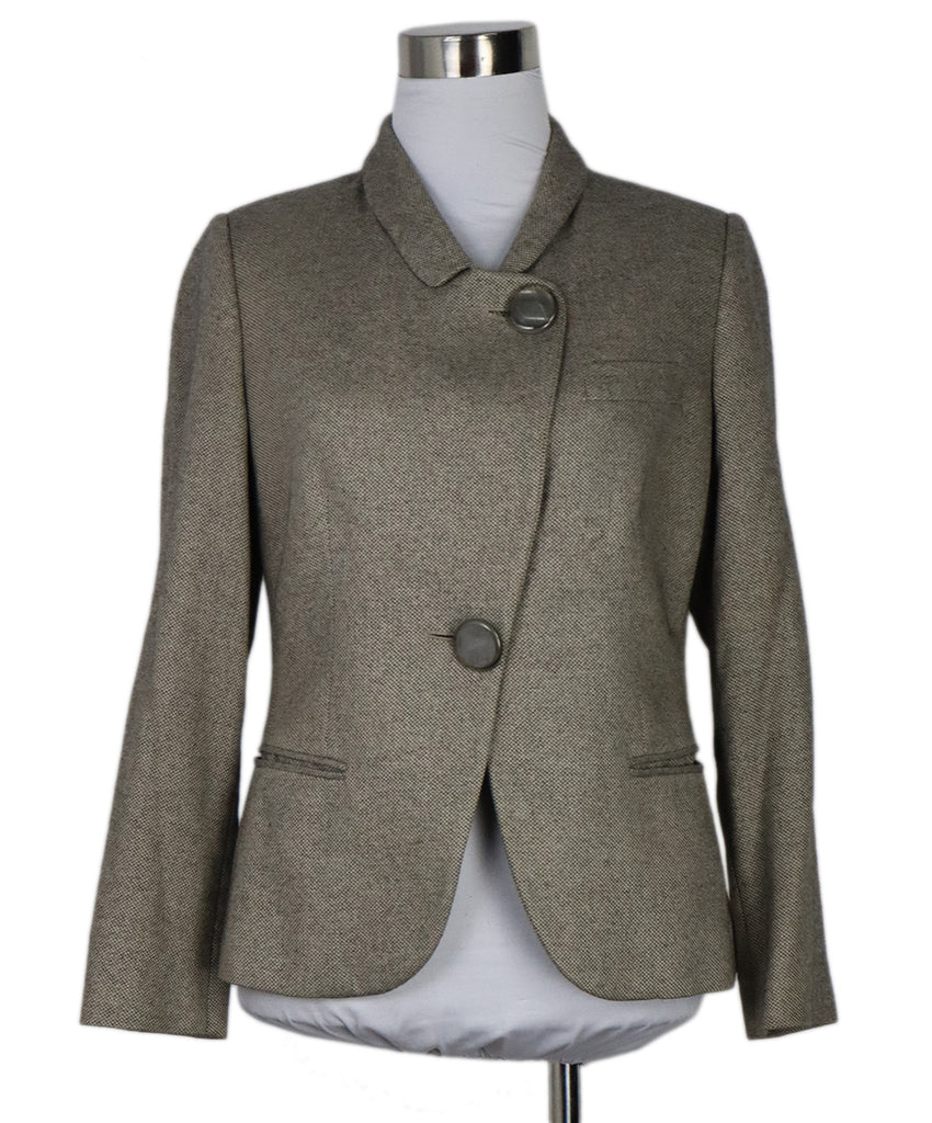 Giorgio Armani Grey Silk & Cashmere Blazer 