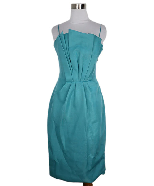 Giorgio Armani Teal Silk Dress sz 4 l Michael's Luxury Consignment –  Michael's Consignment NYC