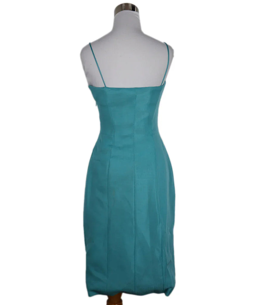 Giorgio Armani Teal Silk Dress sz 4 - Michael's Consignment NYC