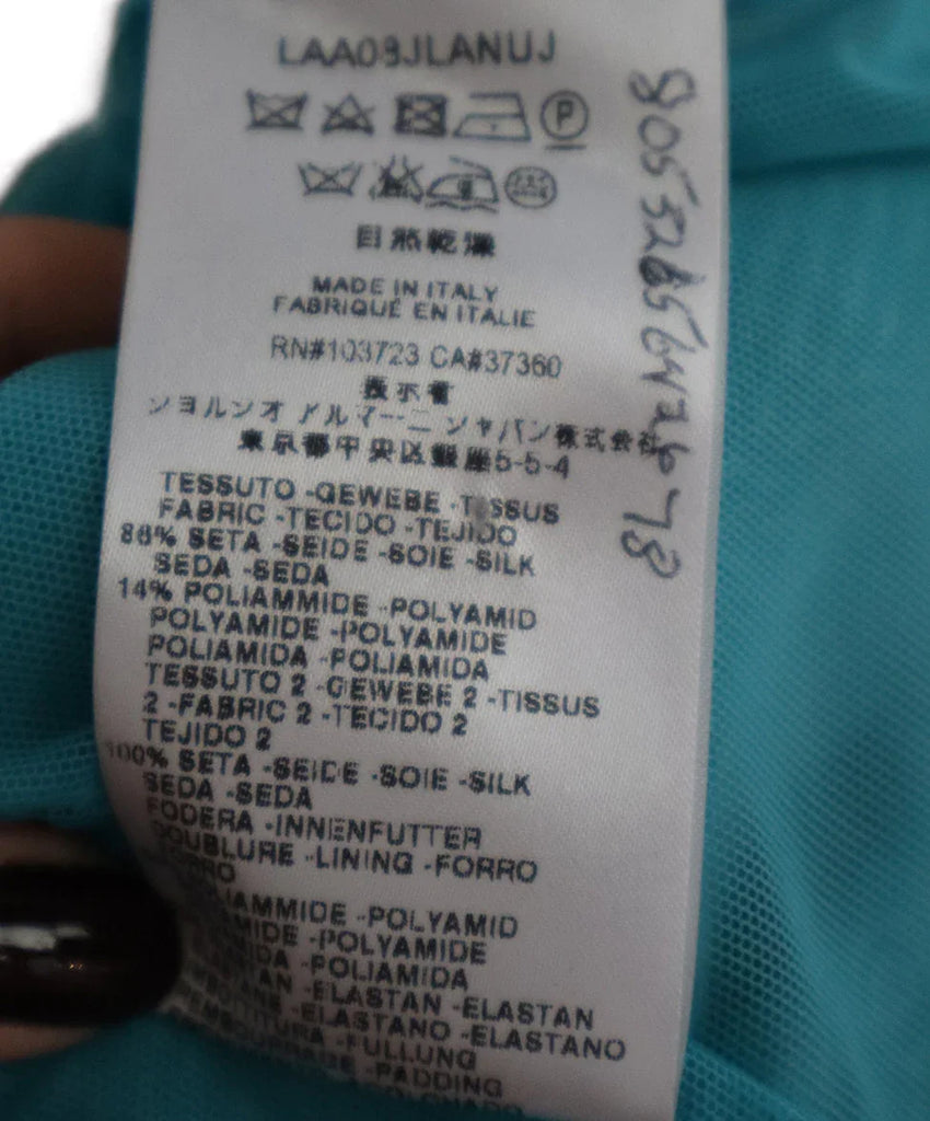 Giorgio Armani Teal Silk Dress sz 4 - Michael's Consignment NYC