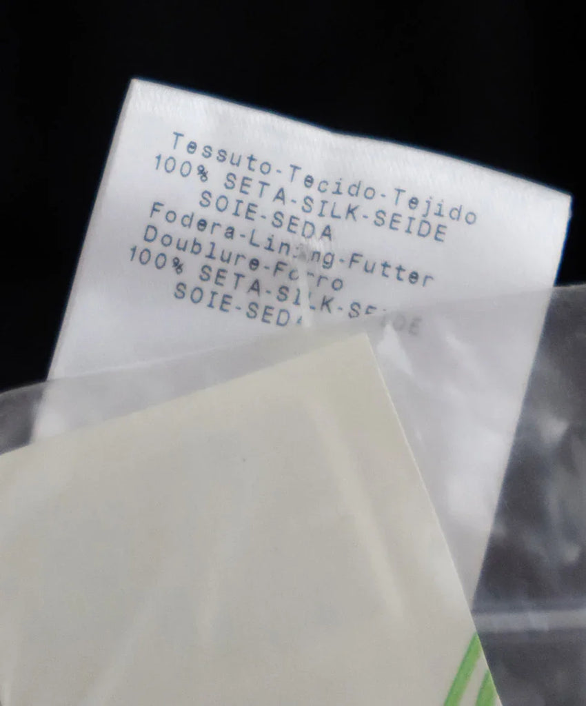 Giorgio Armani Navy Silk Dress w/ Black Embellishments sz 2 - Michael's Consignment NYC