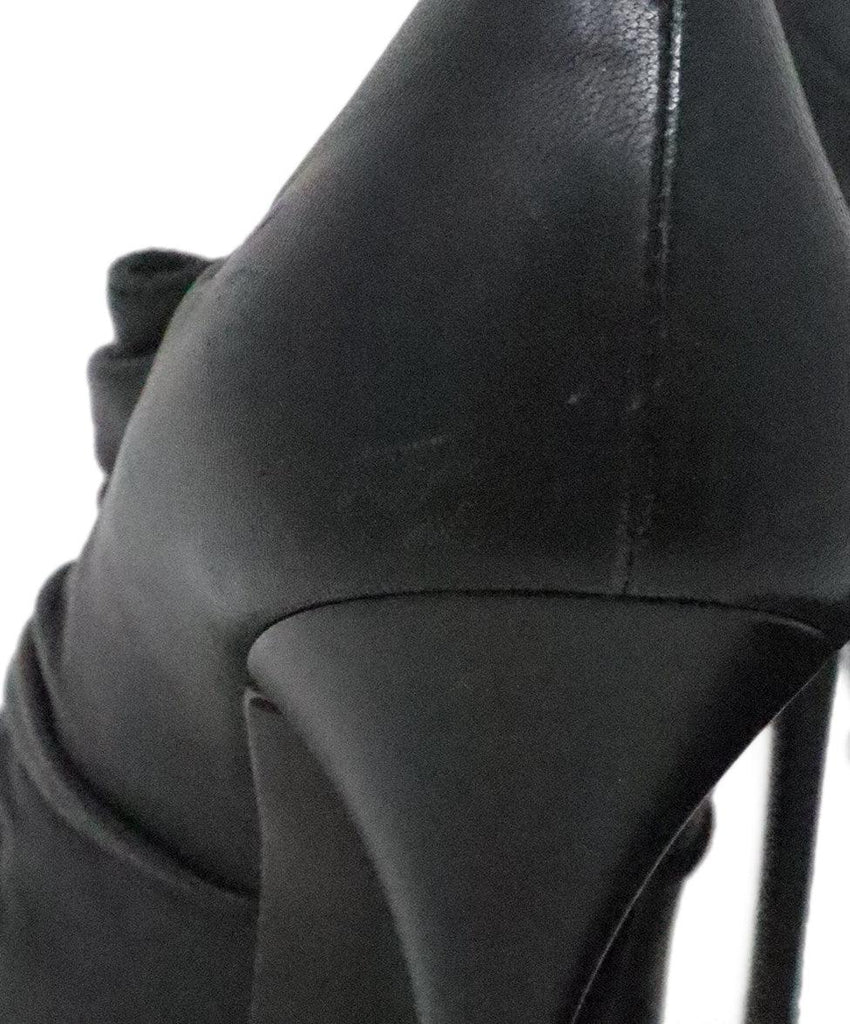 Giuseppe Zanotti Black Gathered Leather Heels sz 7 - Michael's Consignment NYC