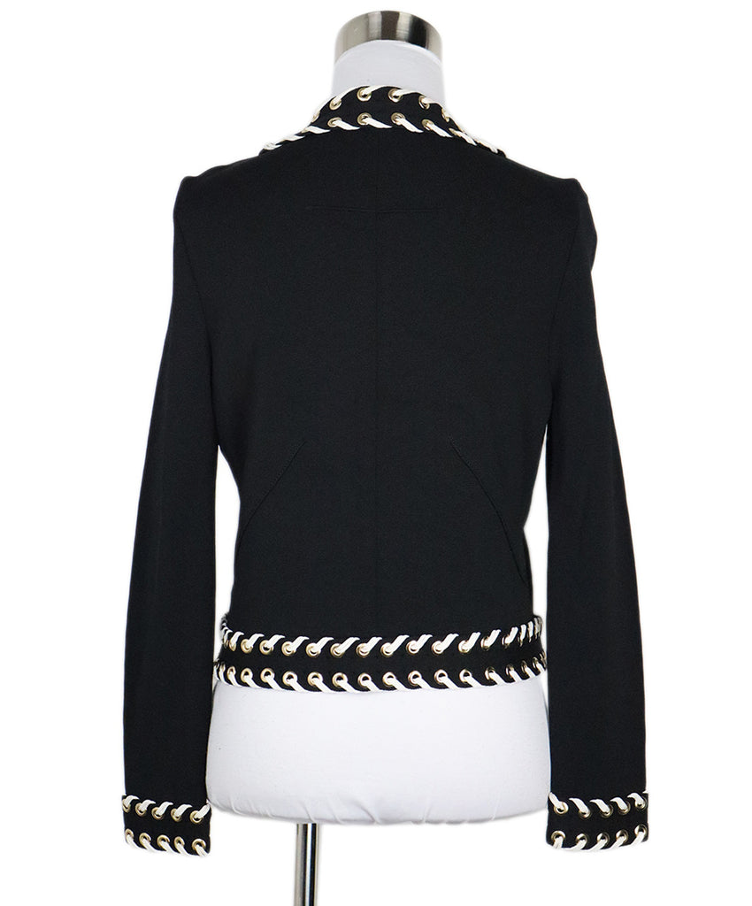 Givenchy Black & White Lace Trim Cardigan 2