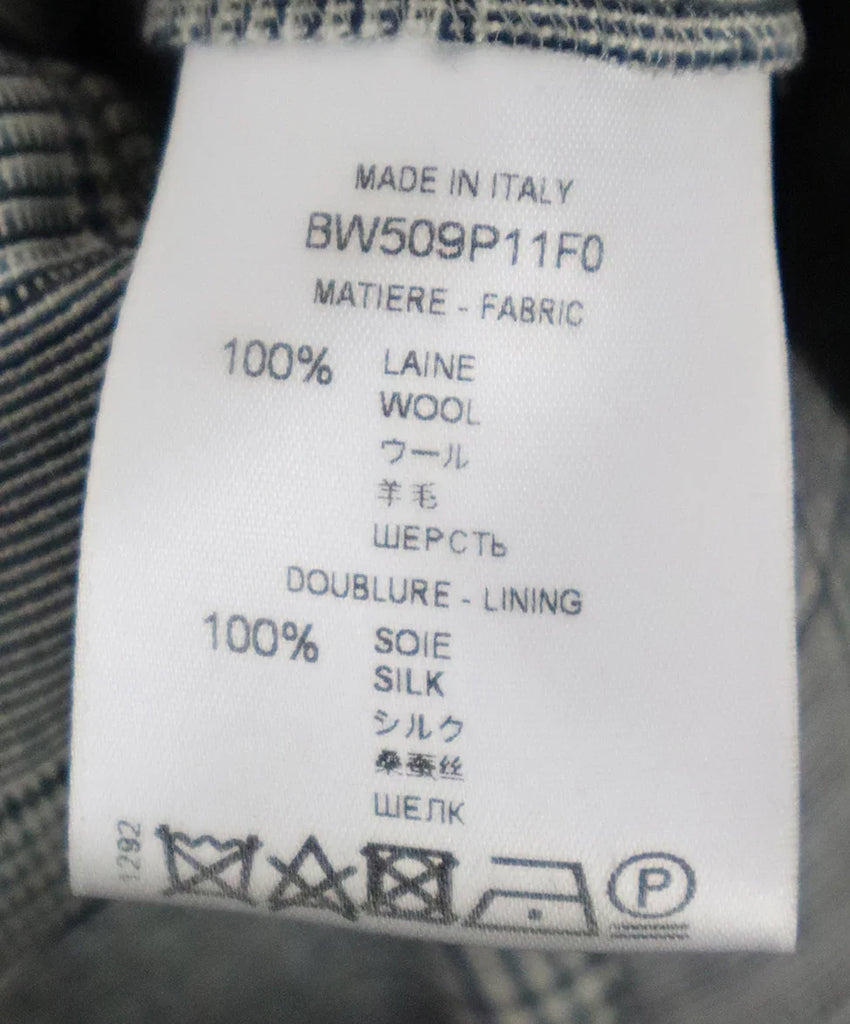 Givenchy Black & Wheat Plaid Wool Pants sz 8 - Michael's Consignment NYC