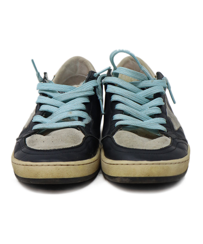 Golden Goose Black Leather & Grey Suede Shearling Sneakers 3