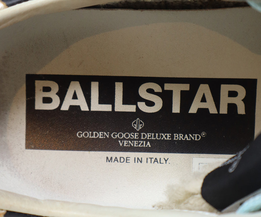 Golden Goose Black Leather & Grey Suede Shearling Sneakers 5