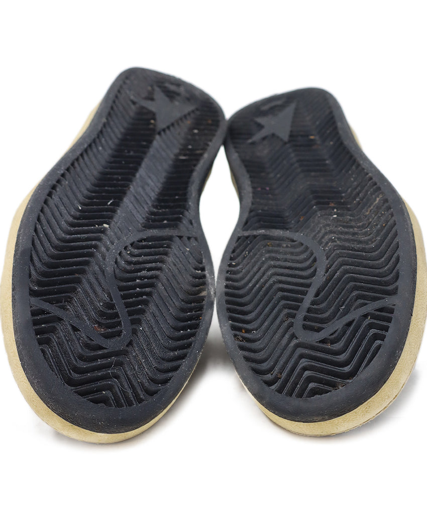 Golden Goose Black Leather & Grey Suede Shearling Sneakers 4