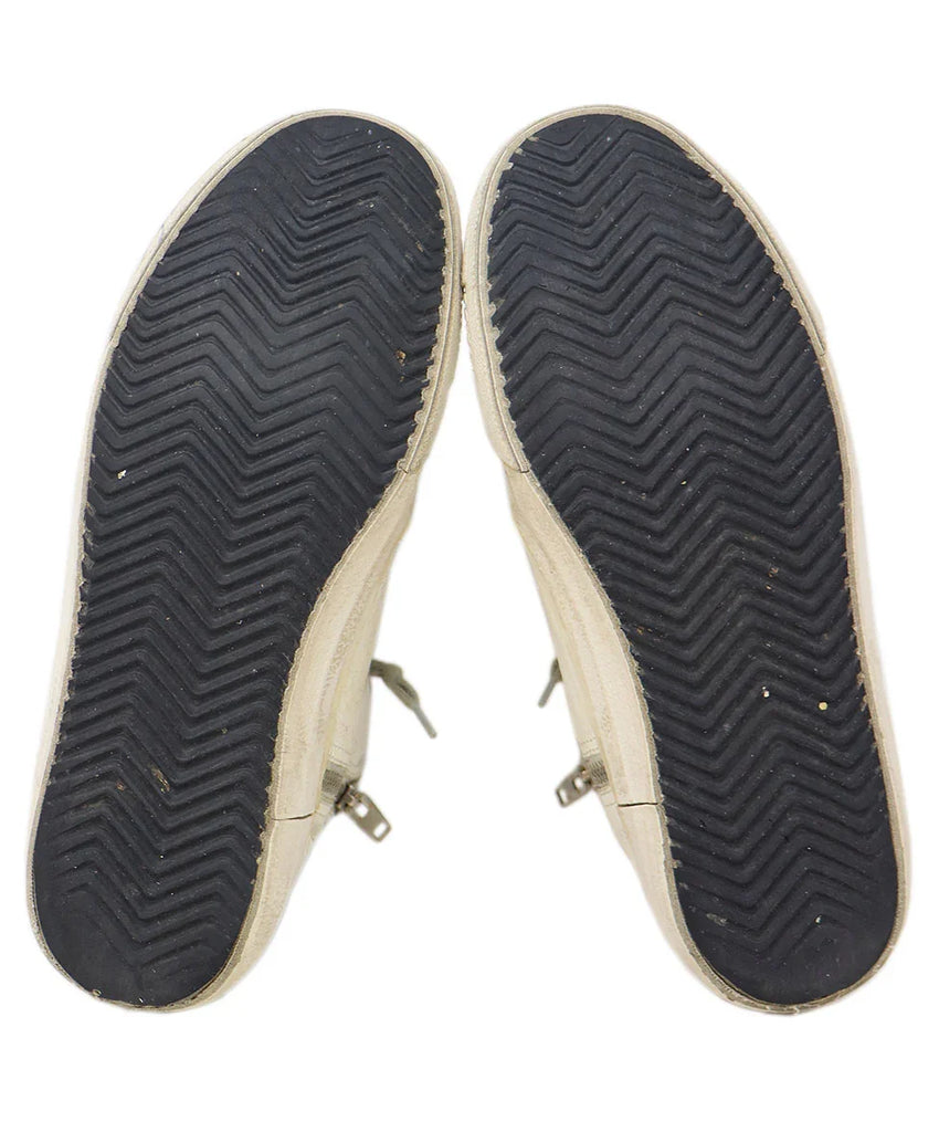 Golden Goose White Leather Grey Suede Sneakers sz 7 - Michael's Consignment NYC