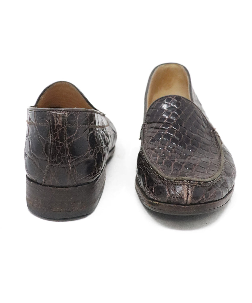 Gravati Brown Alligator Leather Loafers 2
