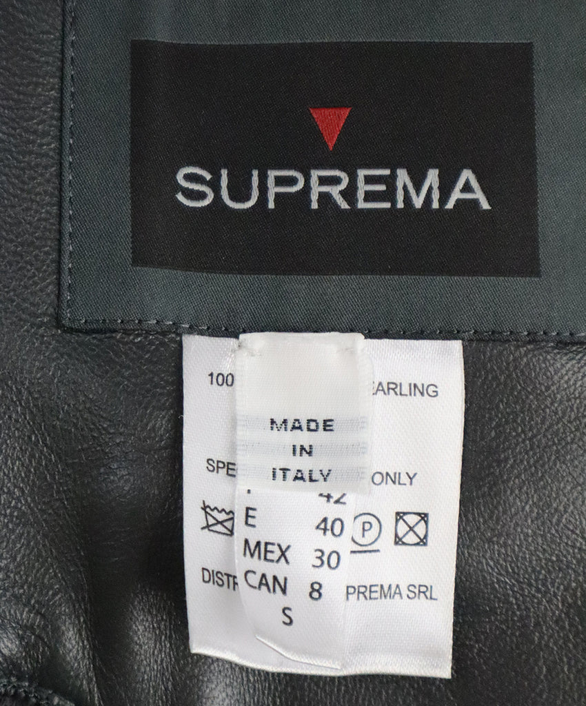 Grey Leather & Shearling Trim Coat 3