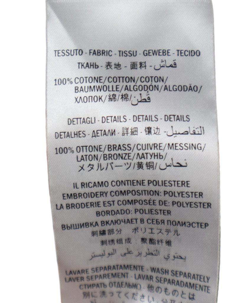 Gucci Acid Wash Bee Embroidered Denim Skirt 4