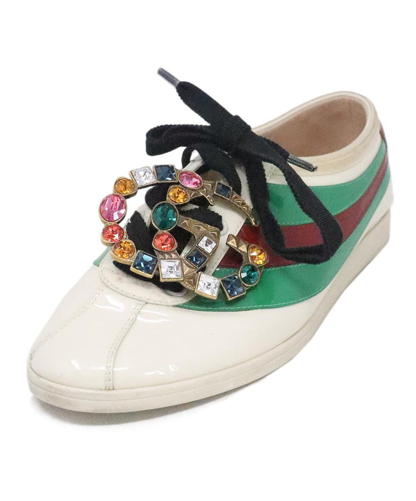Gucci Patent Leather Rhinestone Sneakers sz 7 - Michael's Consignment NYC