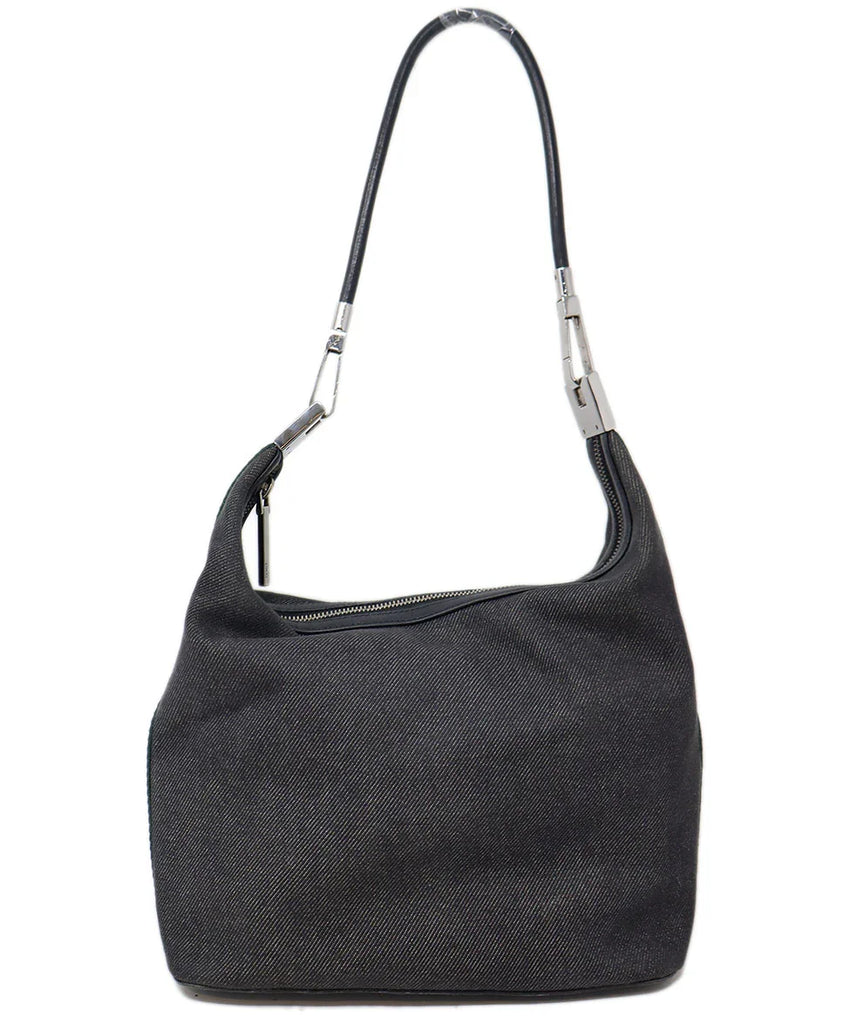 Gucci Black Denim Sherry Stripe Shoulder Bag - Michael's Consignment NYC