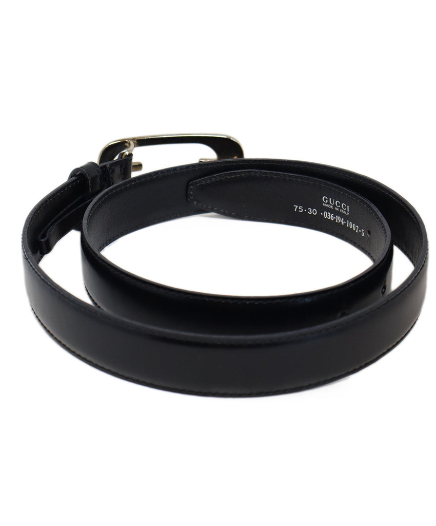 Gucci Black Leather Belt 1