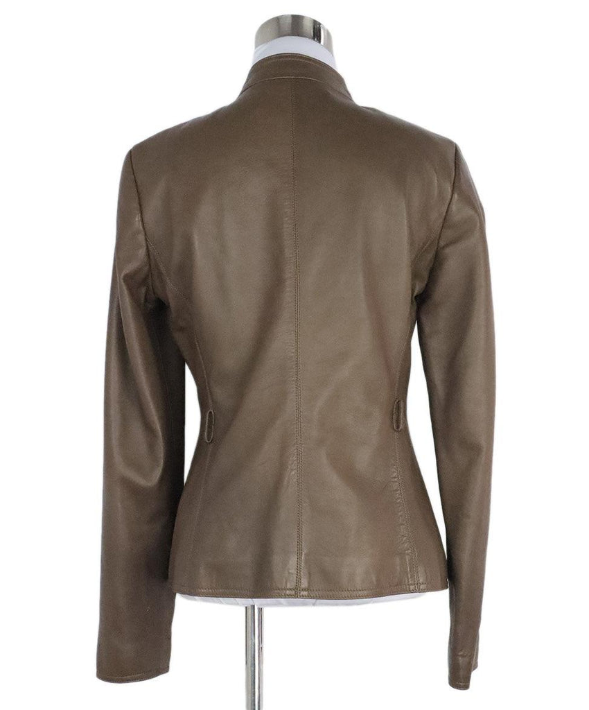 Gucci Brown Leather Jacket sz 6 - Michael's Consignment NYC