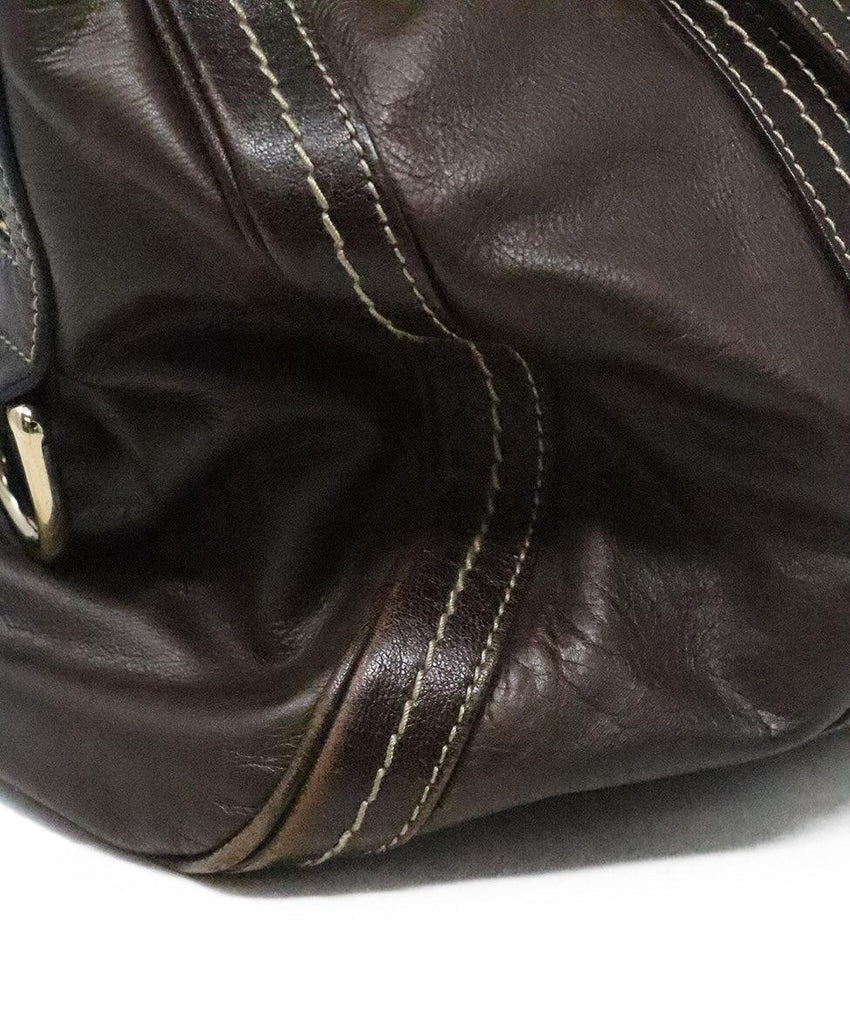 Gucci Brown Leather Boa Satchel Bag - Michael's Consignment NYC
