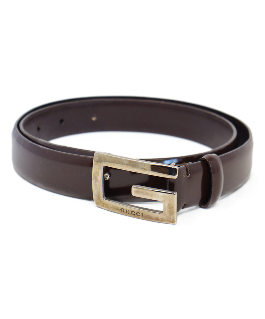 Gucci Brown Patent Belt 