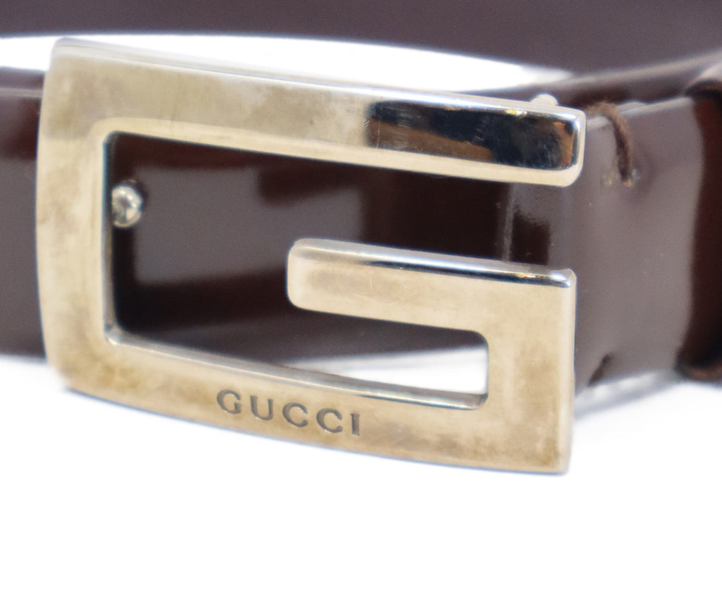 Gucci Brown Patent Belt 3