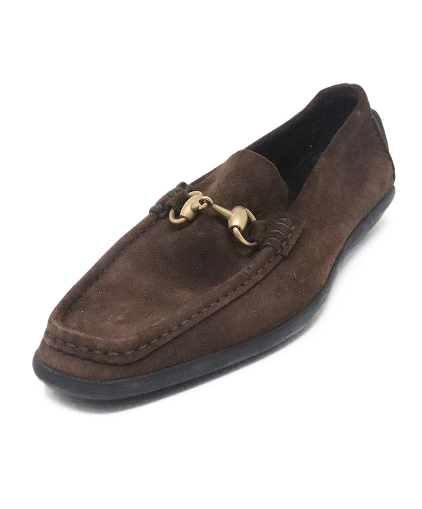 Gucci Brown Suede Loafers 