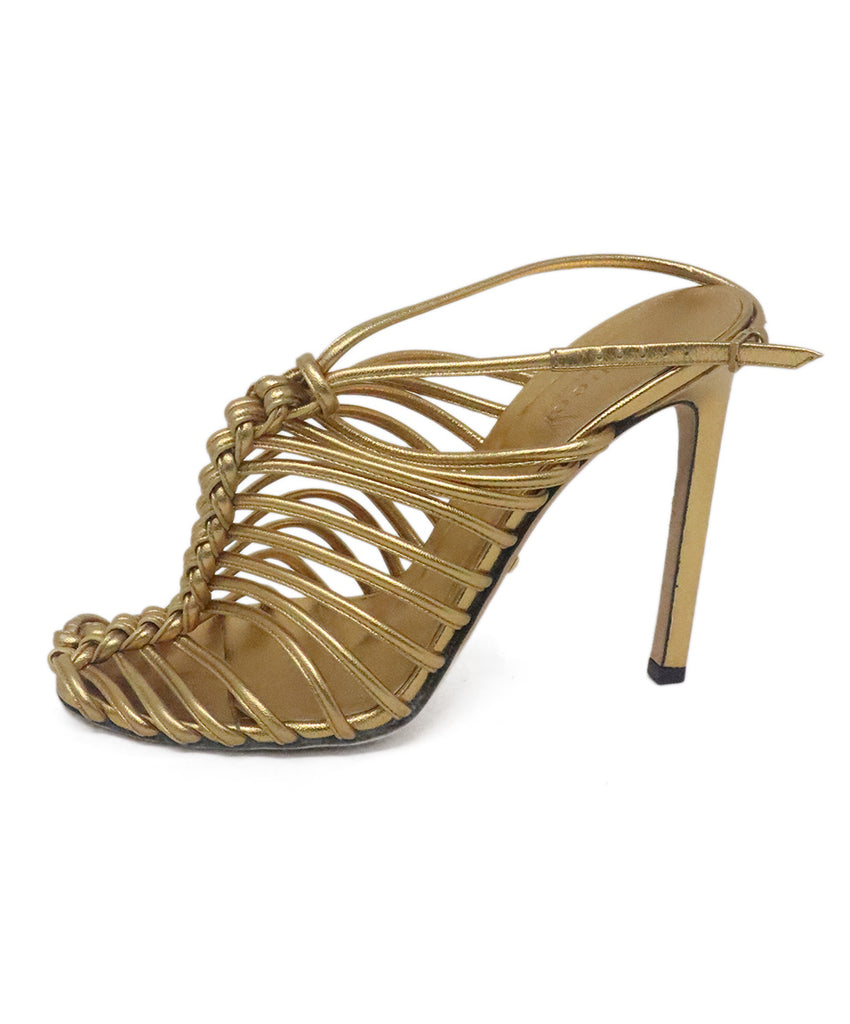 Gucci Metallic Gold Leather Heels 1