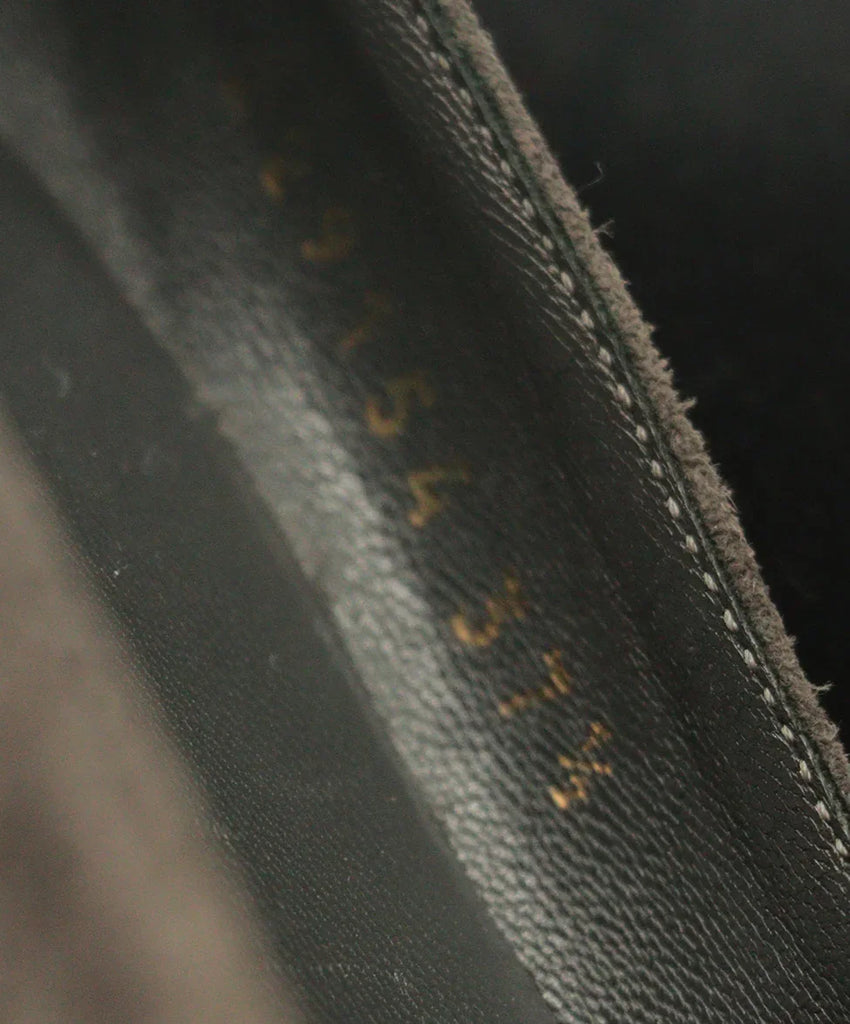 Gucci Grey Suede Zipper Trim Platform Heels sz 7 - Michael's Consignment NYC