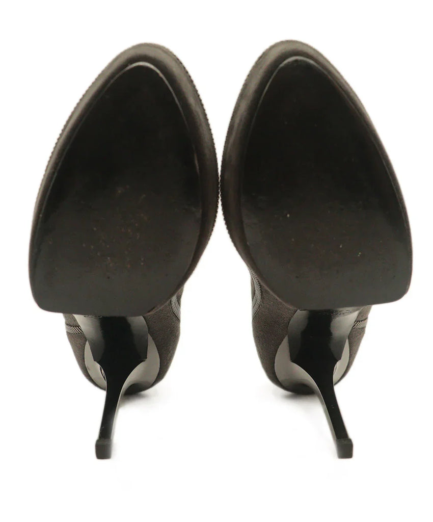 Gucci Grey Suede Zipper Trim Platform Heels sz 7 - Michael's Consignment NYC