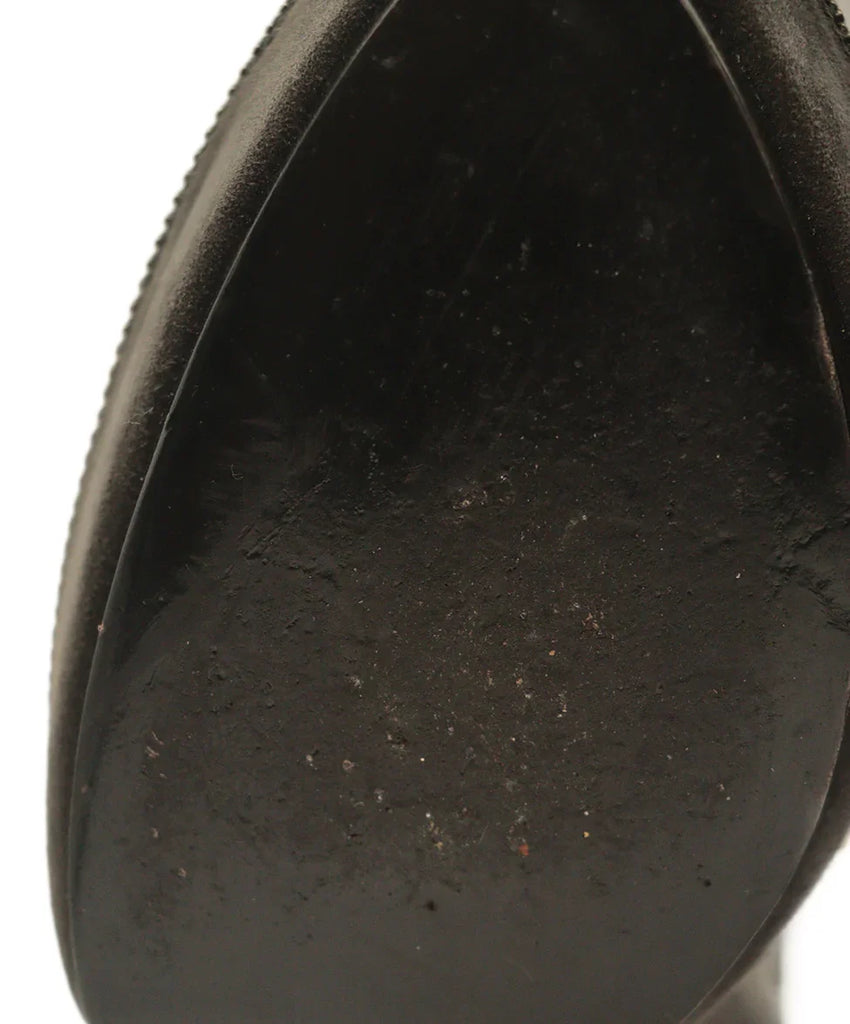 Gucci Grey Suede Zipper Trim Platform Heels sz 7 - Michael's Consignment NYC