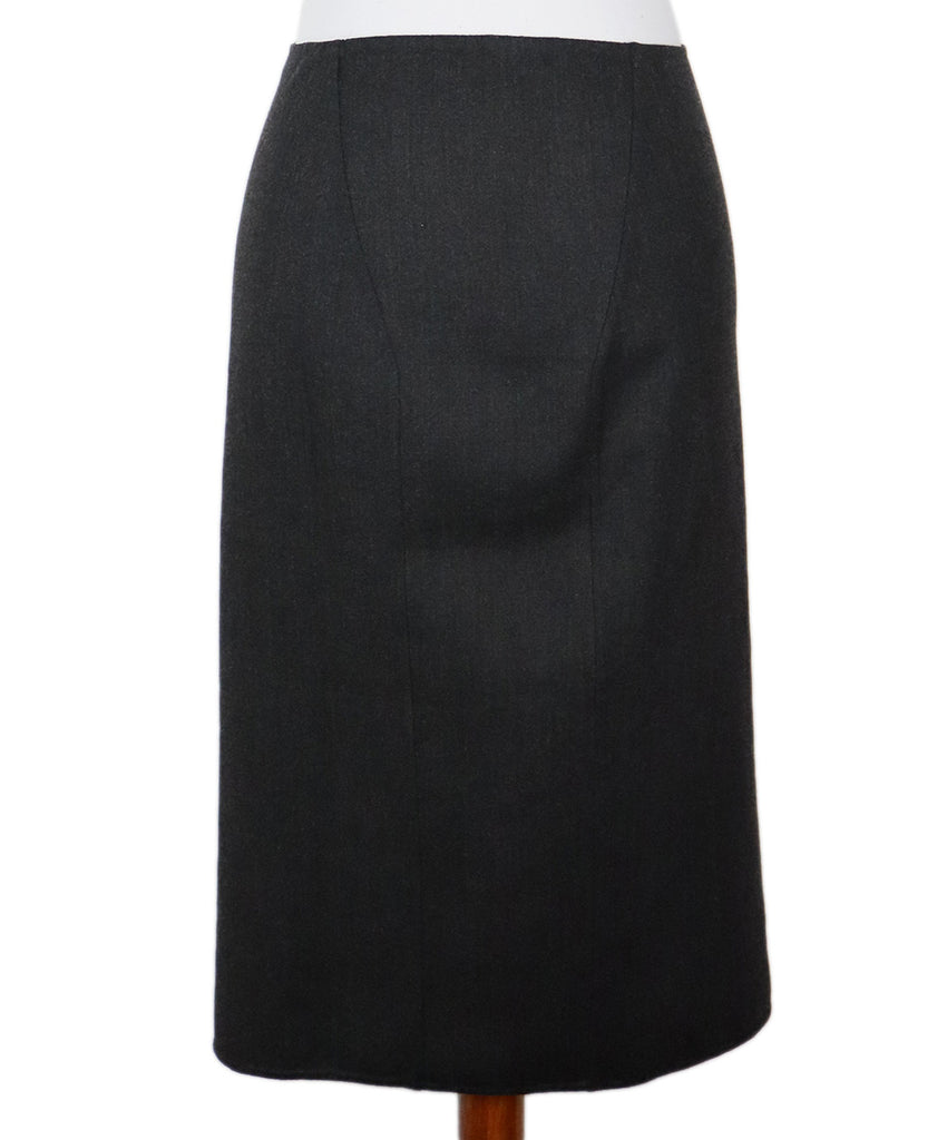 Gucci Grey Wool Skirt 