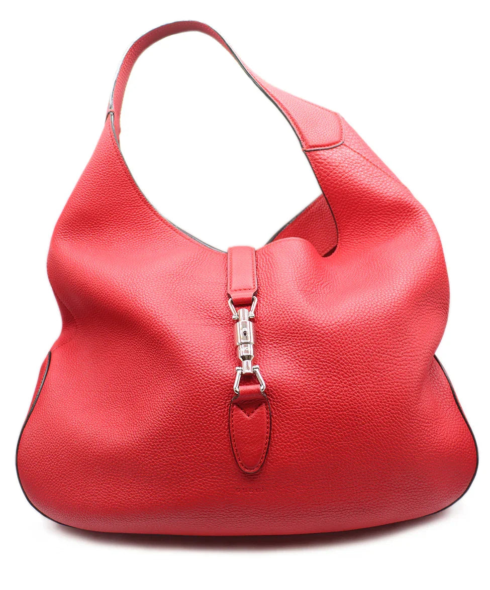 Gucci Red Large Jackie O Shoulder Bag l Michael's Luxury