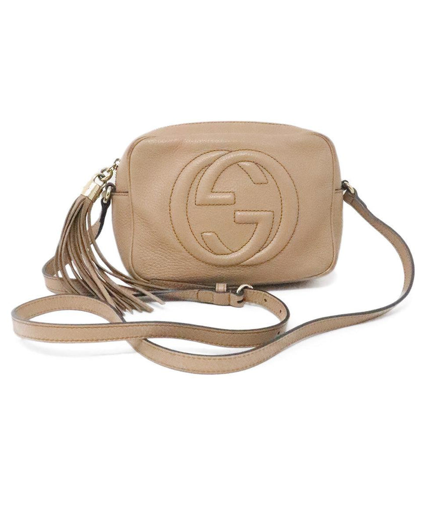 Gucci Neutral Leather Crossbody Bag 