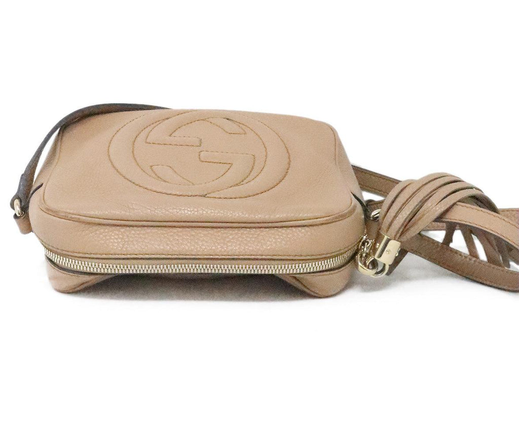 Gucci Neutral Leather Crossbody Bag - Michael's Consignment NYC