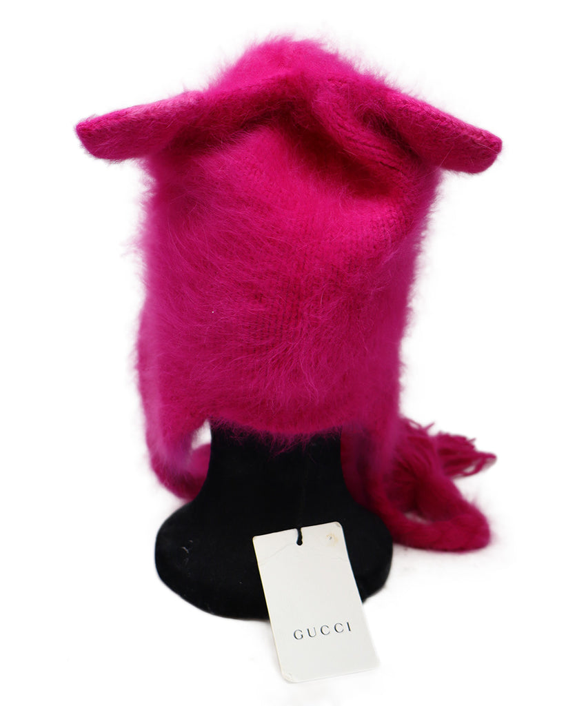 Gucci Pink Fuchsia Wool Embroidery Hat 2