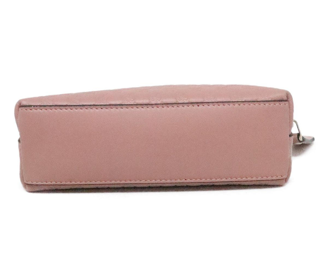 Gucci Pink Leather Monogram Cosmetic Bag - Michael's Consignment NYC