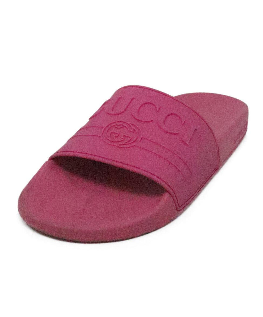 Gucci Pink Rubber Sandals 