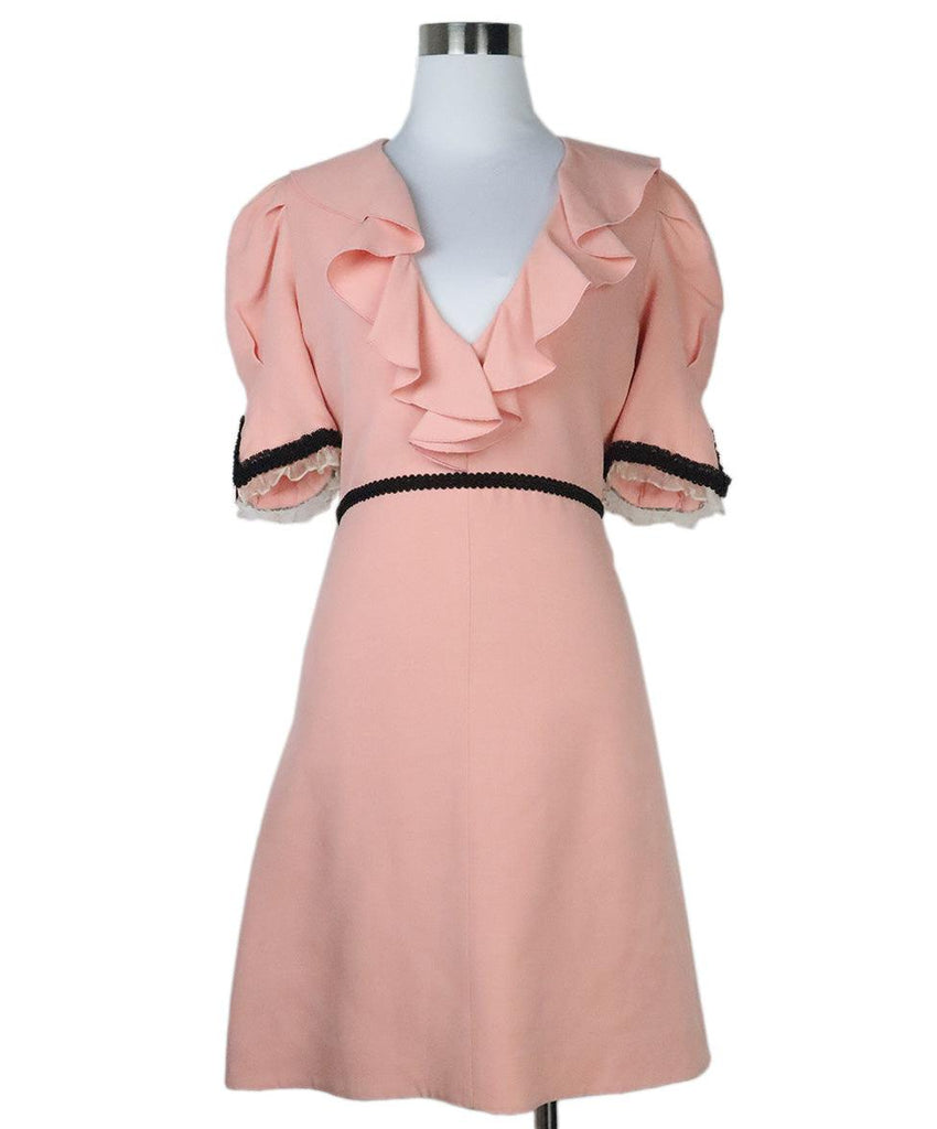 Gucci Pink Ruffle Trim Dress sz 2 - Michael's Consignment NYC