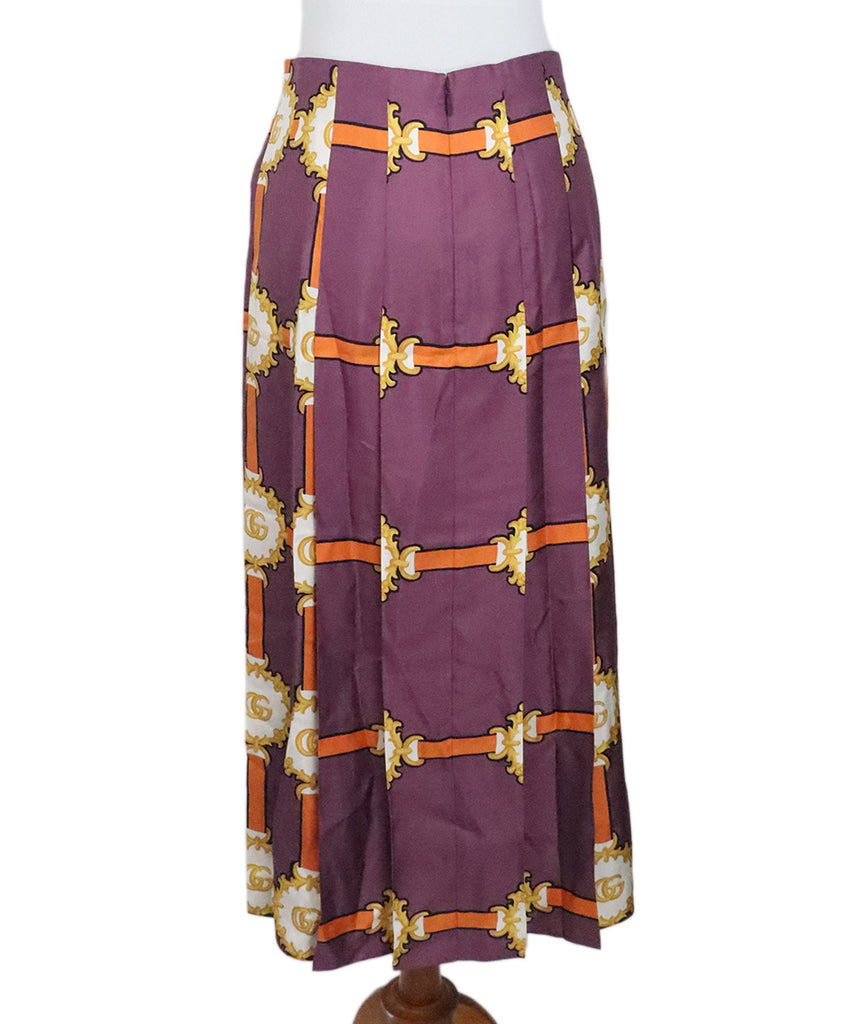 Gucci Multicolored Silk Pleated Skirt 2