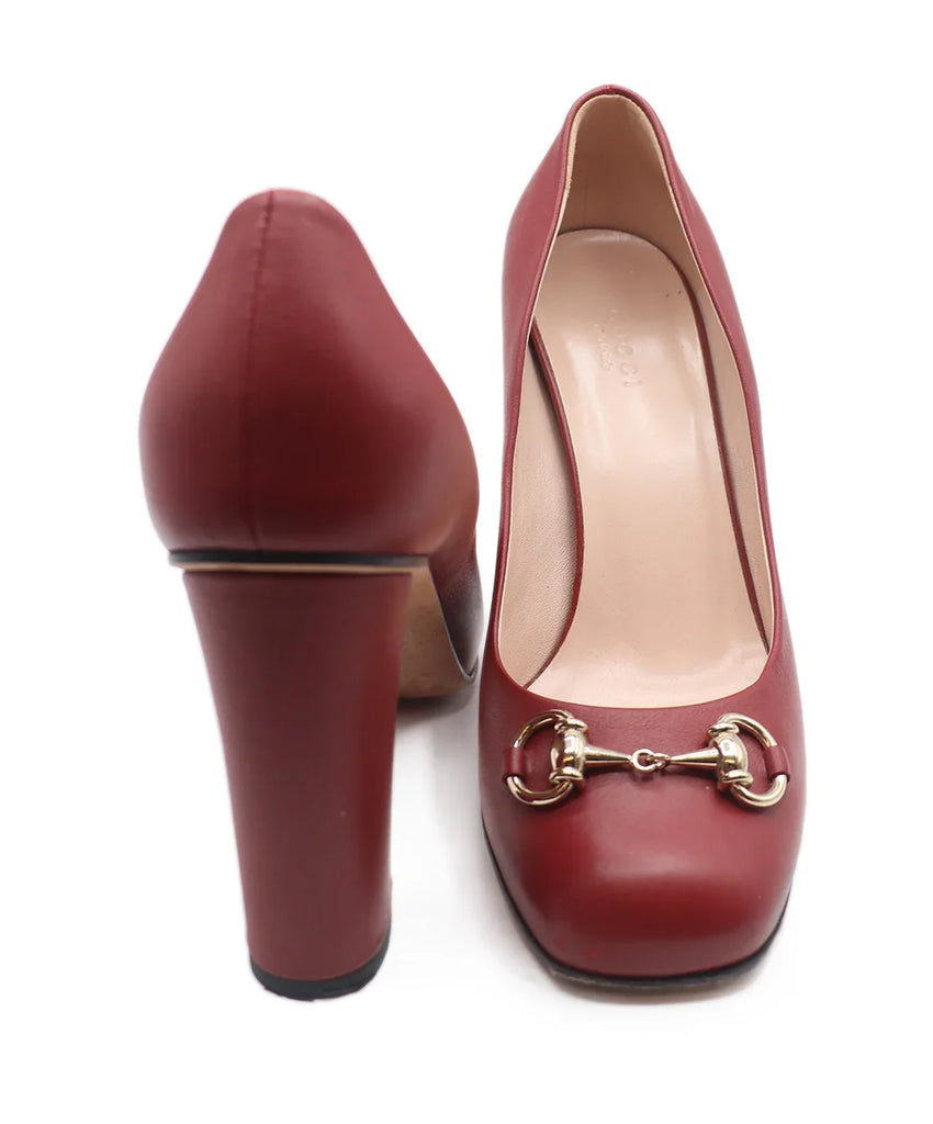 Gucci Red Leather Gold Horsebit Shoes Sz. 8 l Michael's Luxury Consignment  – Michael's Consignment NYC