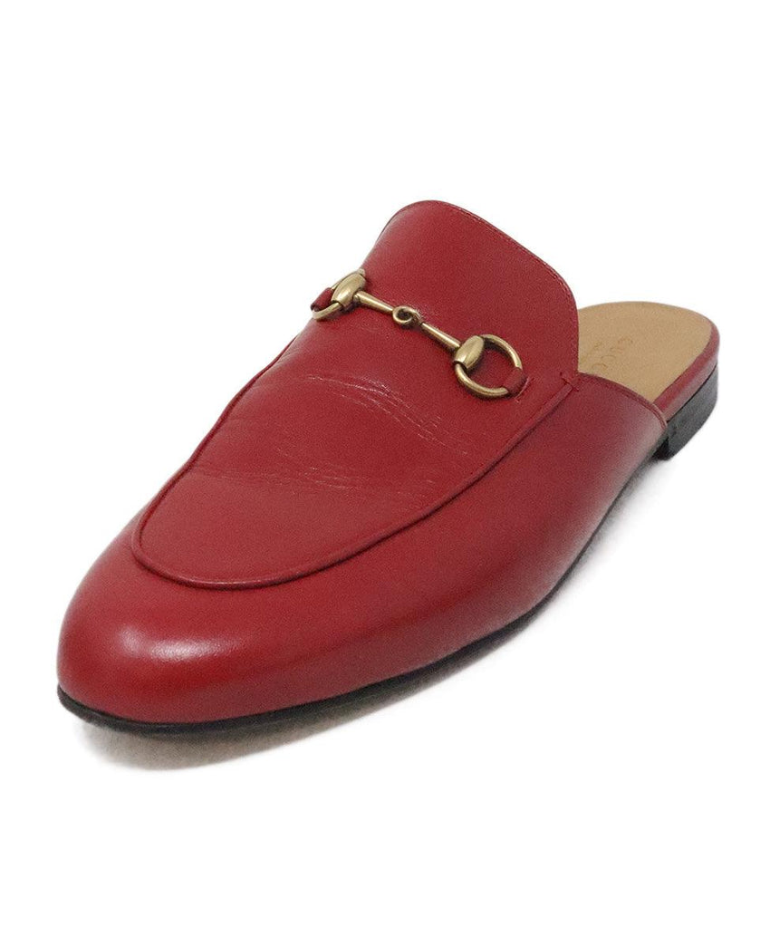 Gucci Red Leather Mules sz 11.5 - Michael's Consignment NYC