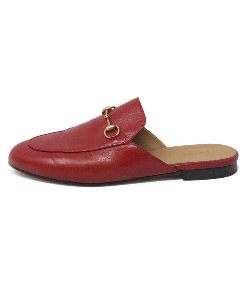 Gucci Red Leather Mules 1