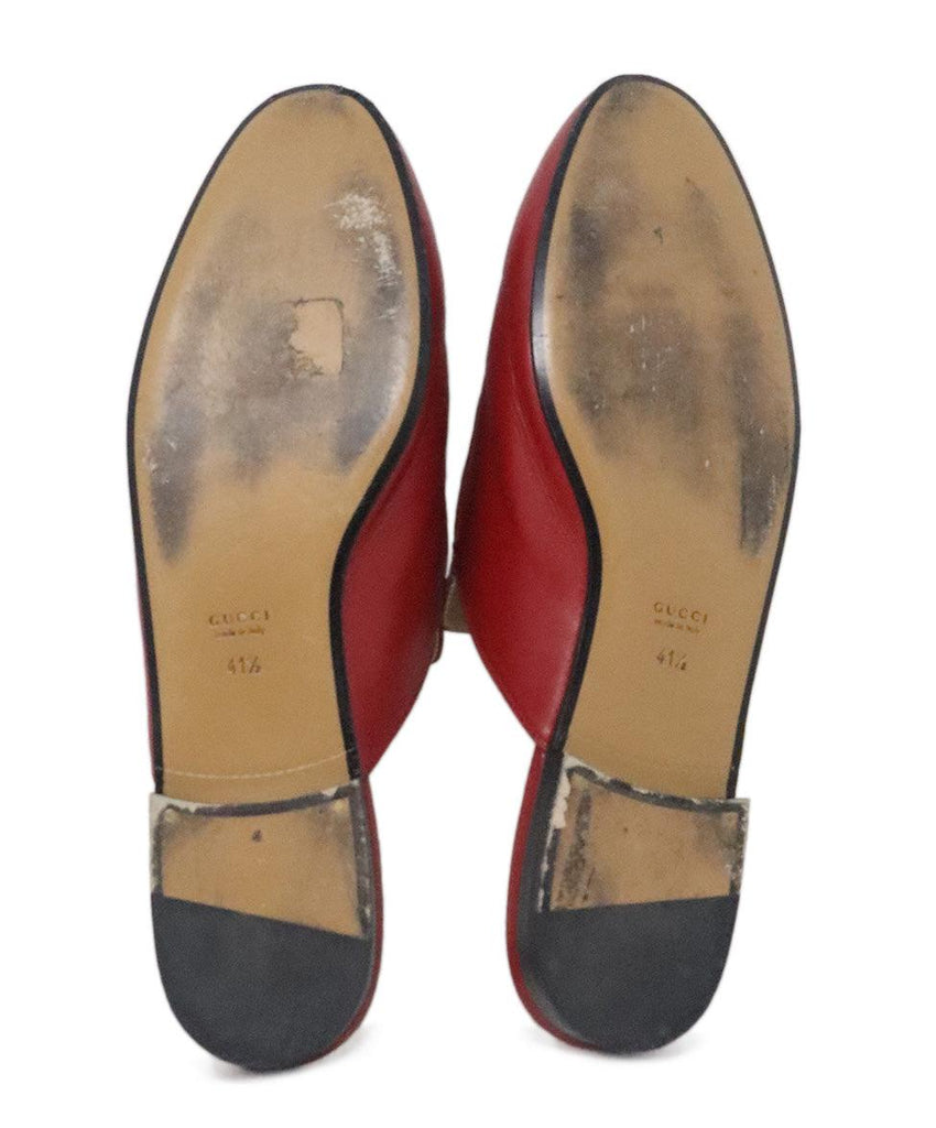 Gucci Red Leather Mules 4