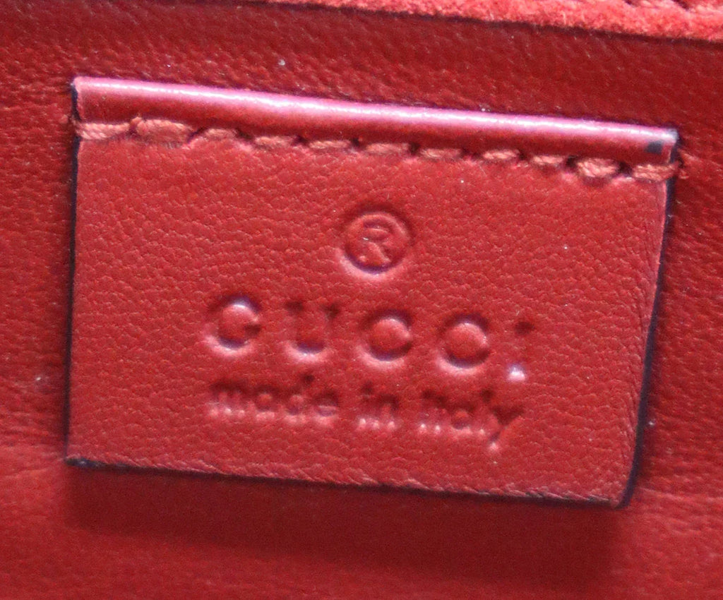 Gucci Red Monogram Patent Leather Clutch - Michael's Consignment NYC