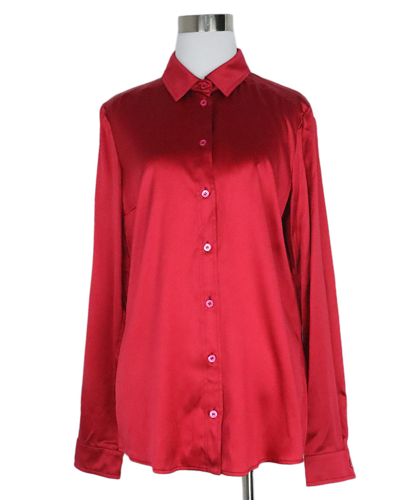 Gucci Red Silk Blouse 