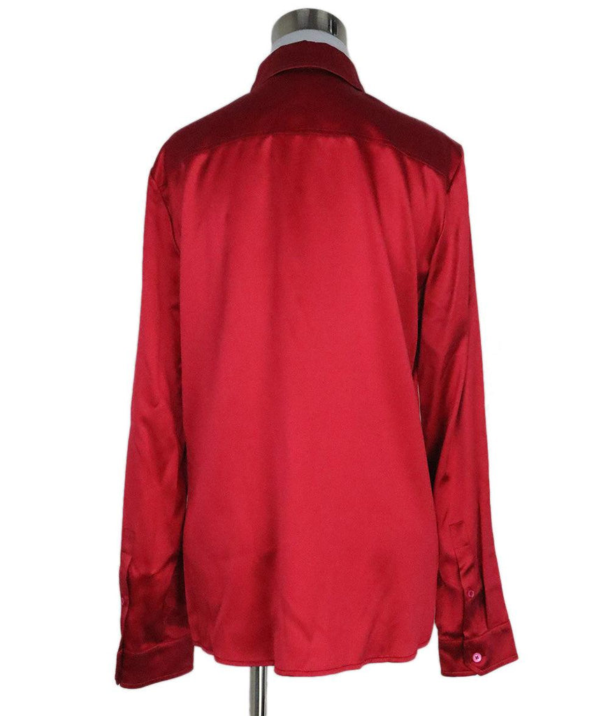 Gucci Red Silk Blouse 2