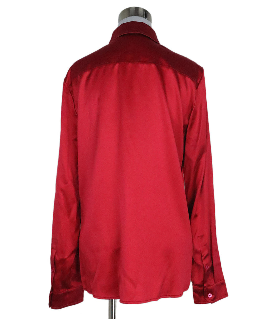 Gucci Red Silk Blouse 2