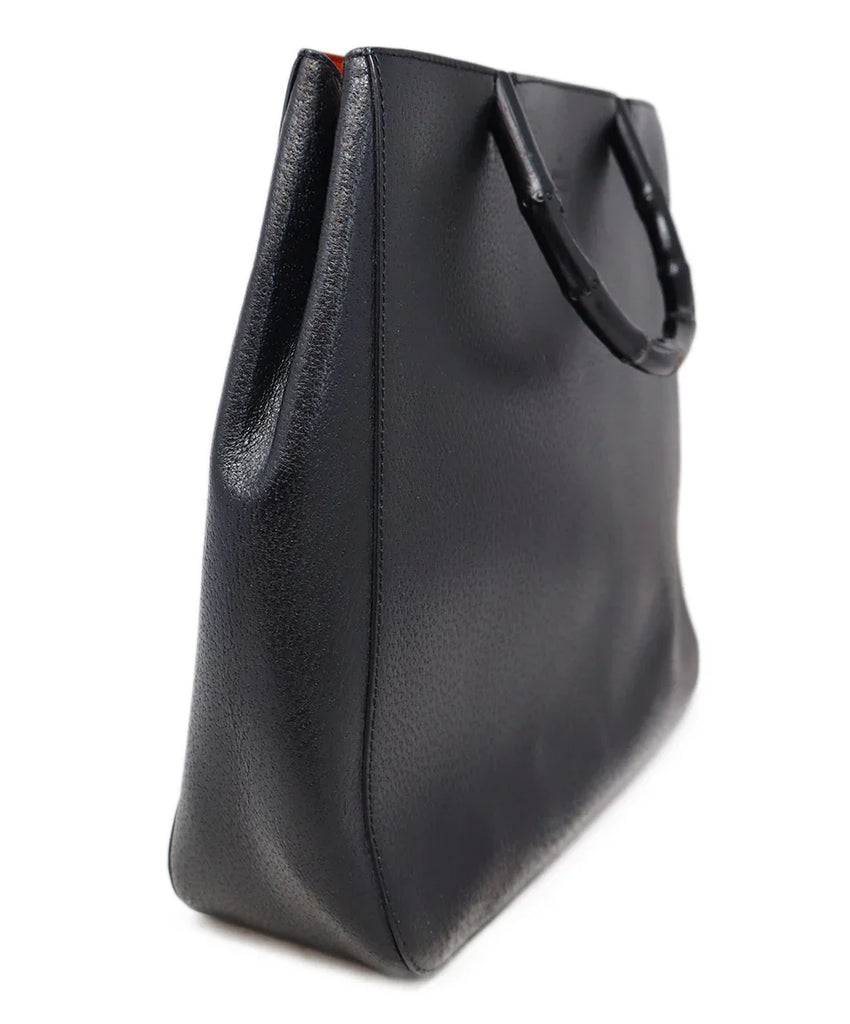 Gucci Black Leather Bamboo Handle Bag - Michael's Consignment NYC